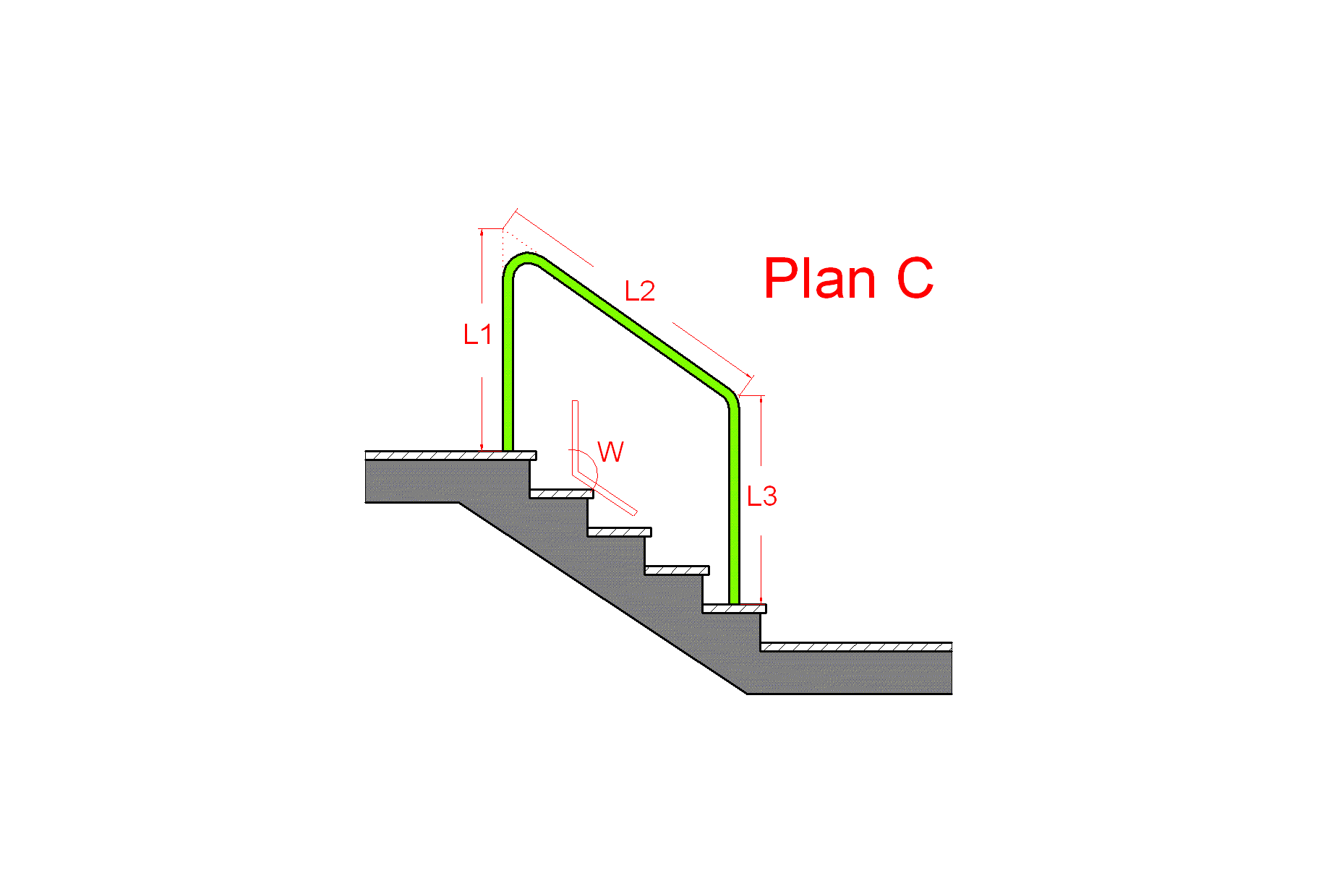 Plan C mit Vermaßung (Maßblatt 2-U-Bügel)