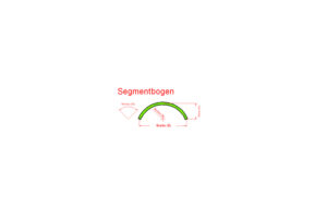 Segmentbogen mit Vermaßung