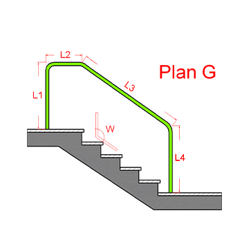 Maßblatt 7 - Treppenform klassisch (mit Vermaßung)