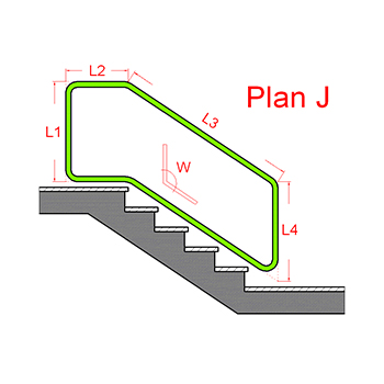Maßblatt 10 - Treppenform kompakt (mit Vermaßung)
