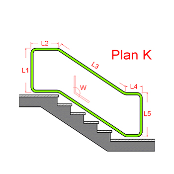 Maßblatt 11 - Treppenform erweitert (mit Vermaßung)